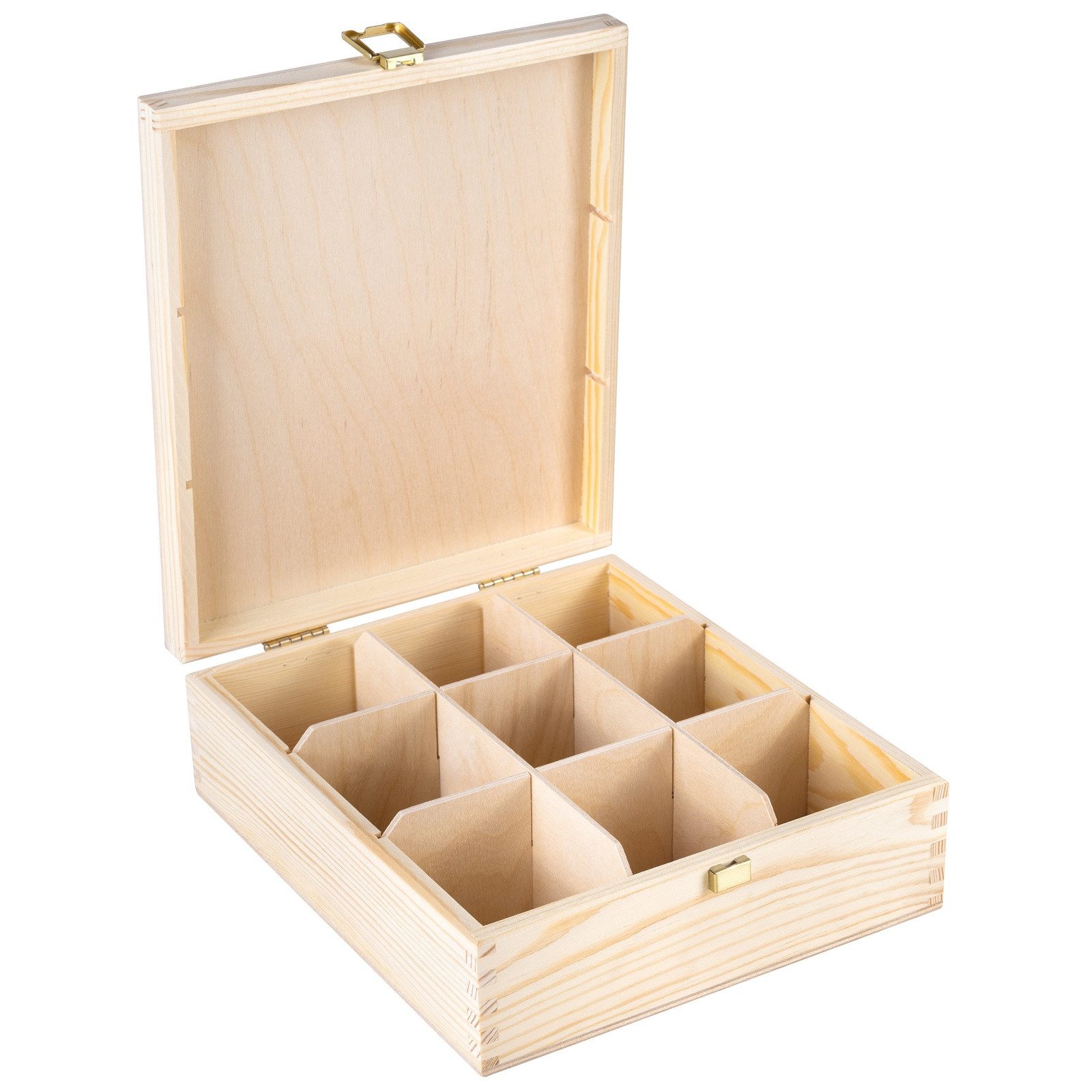 Creative Deco Teedose Teekiste Holz aus Kiefernholz Teebox