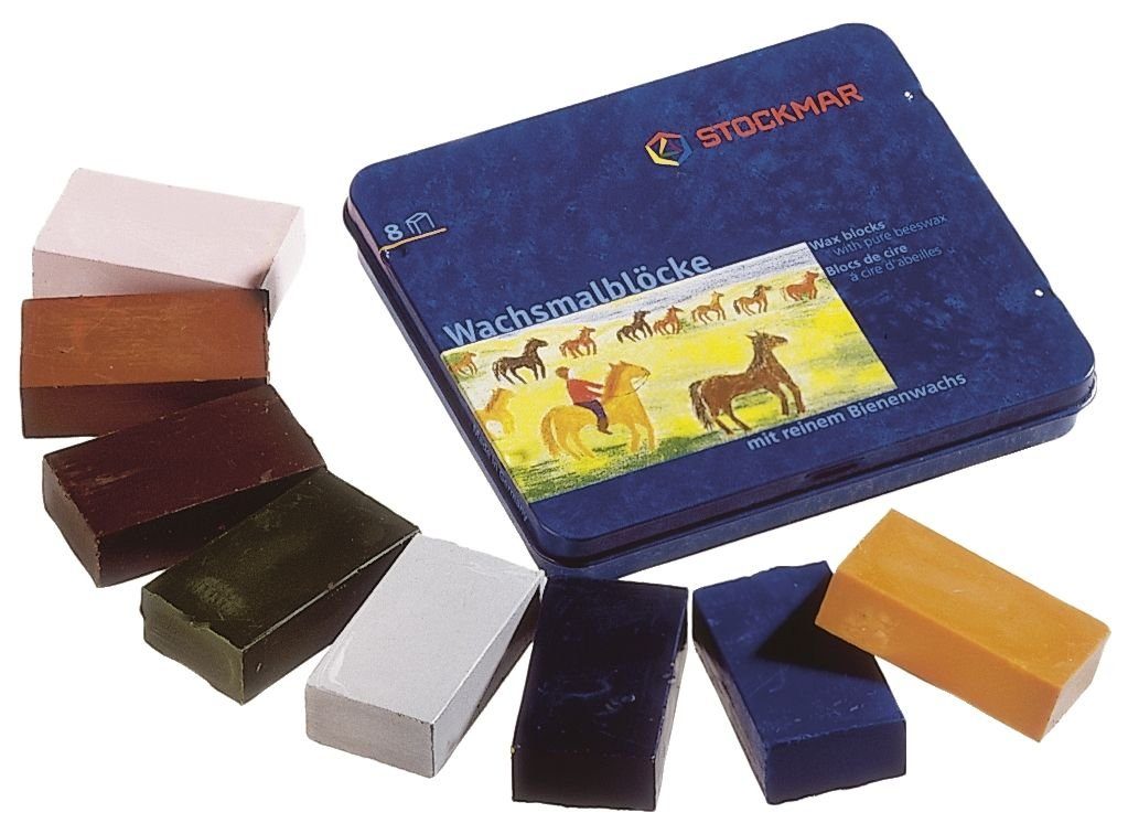 Stockmar Wachsmalstift Stockmar 35100 Wachsmalblöcke - 8 Farben Ergänzungssortiment