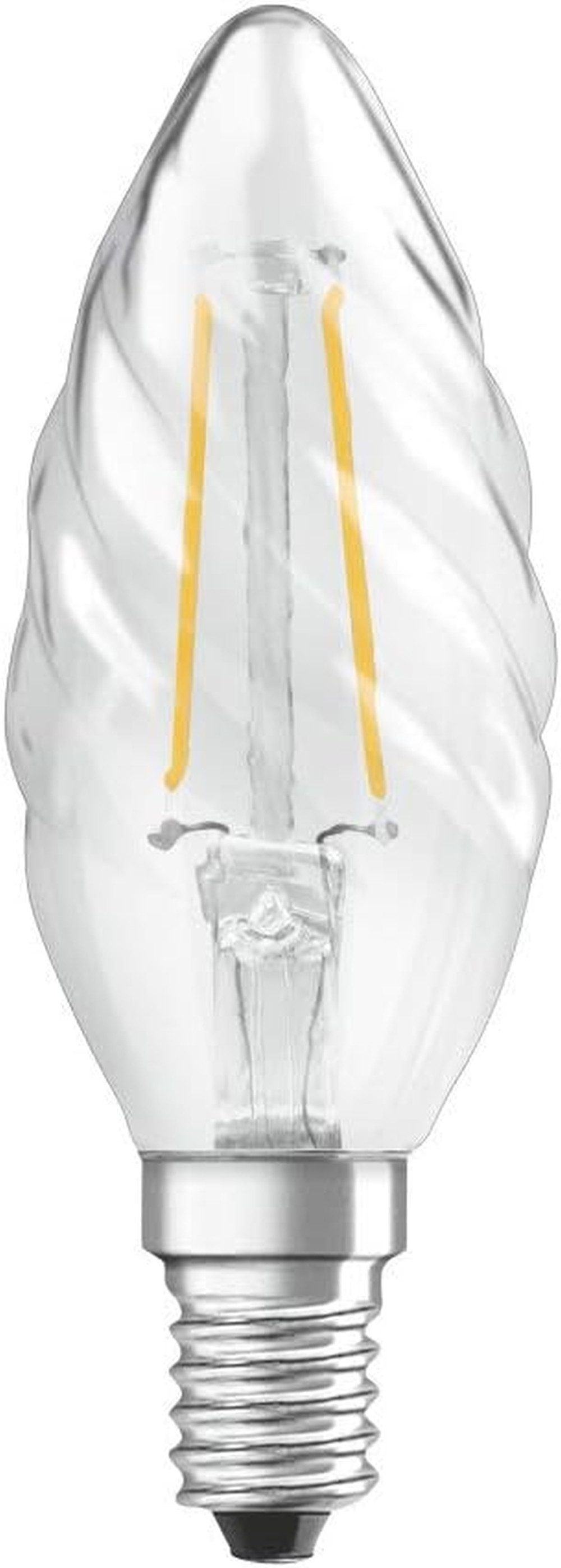 LED-Leuchtmittel OSRAM Filament LED Lampe mit E14 Sockel, Warmweiss (2700K), Kerzenform