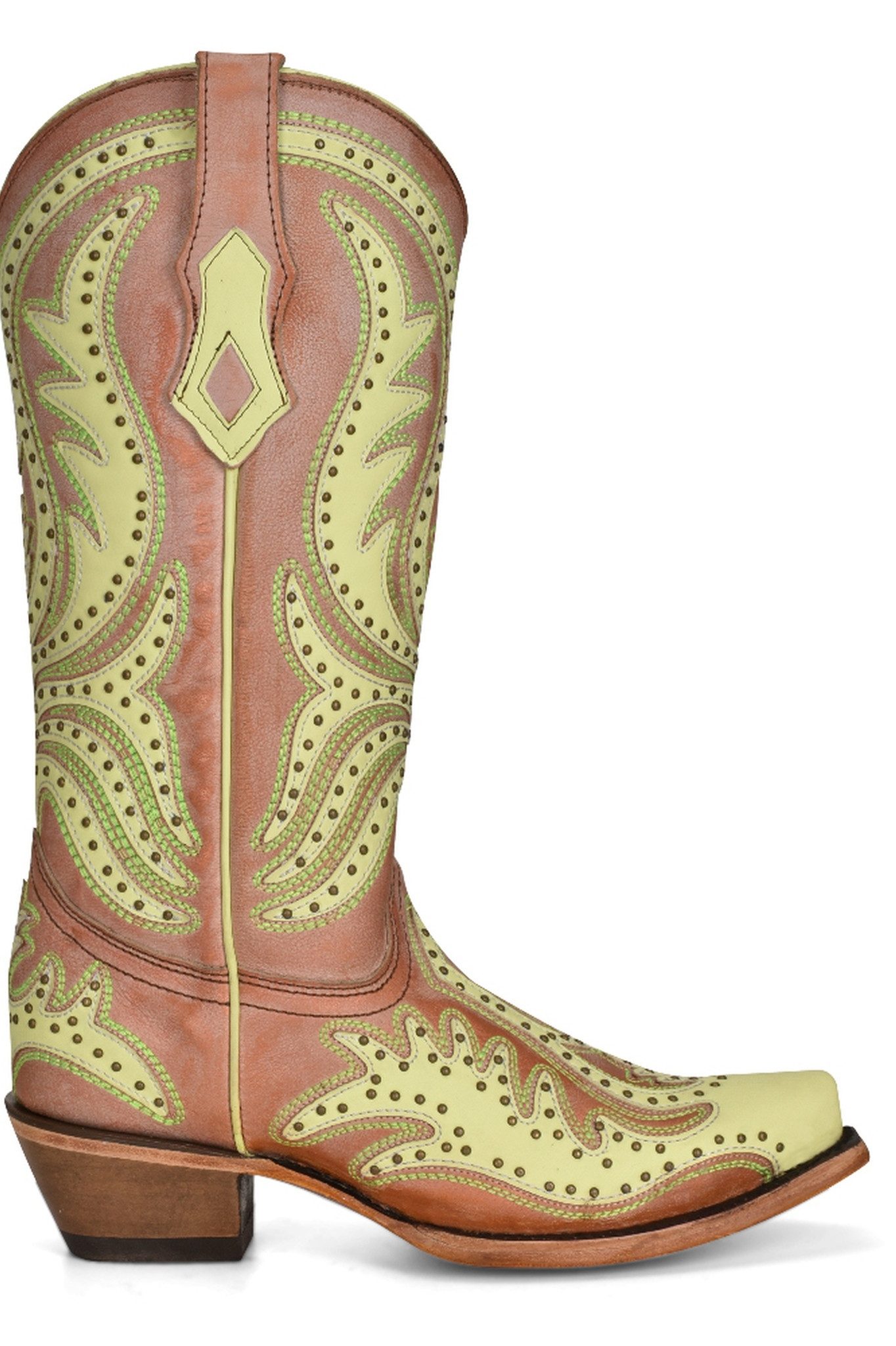 Corral Boots C3971 Damen Grün Cowboystiefel Rahmengenähte Damen Westernstiefel