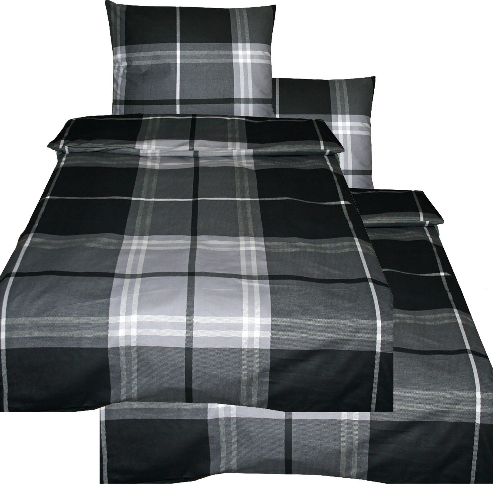 KH-Haushaltshandel Bettwäsche 4-tlg. Biber Winter Bettwäsche 2x (135 x 200 günstig online kaufen