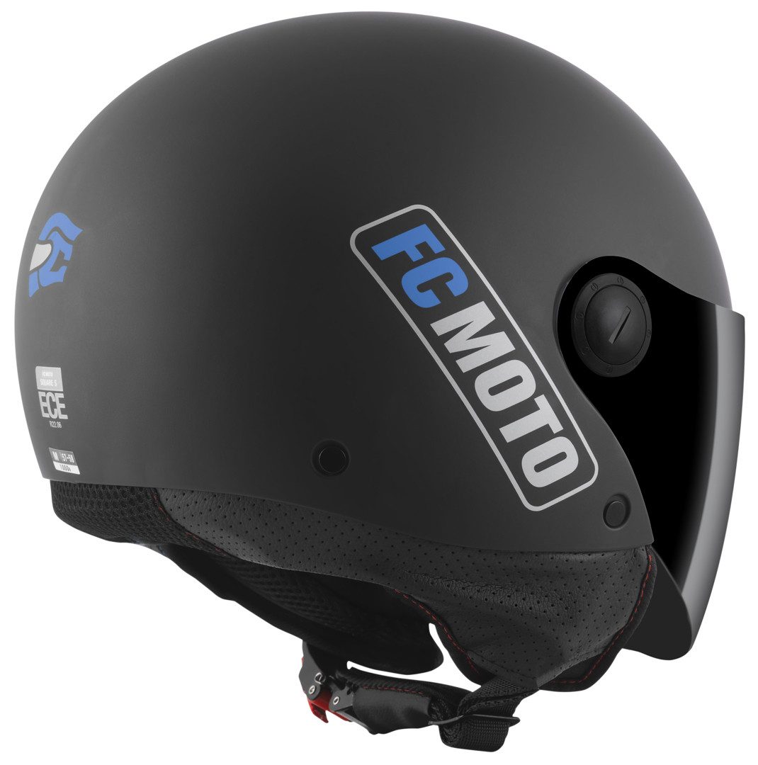 FC-Moto Motorradhelm Square-RS Jethelm, herausnehmbares Innenfutter