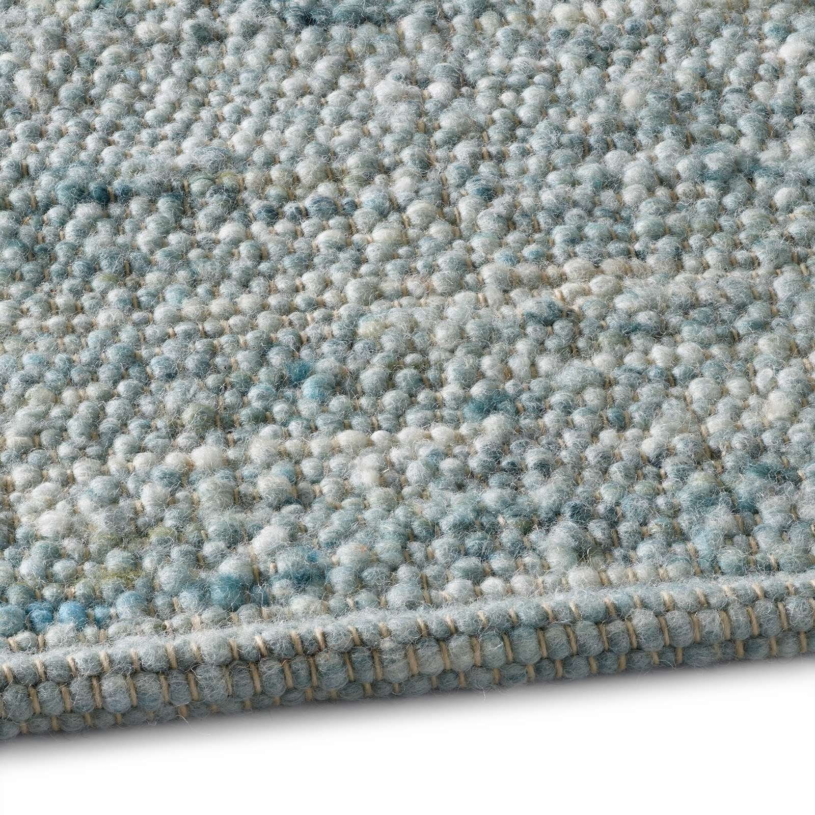 TaraCarpet Wollteppich TaraCarpet Handwebteppich Malmoe Fashion, rechteckig, Höhe: 10 mm, Handgewebter Teppich grün Wohnzimmer Schlafzimmer Esszimmer 070X130 – Bild 4 von 5