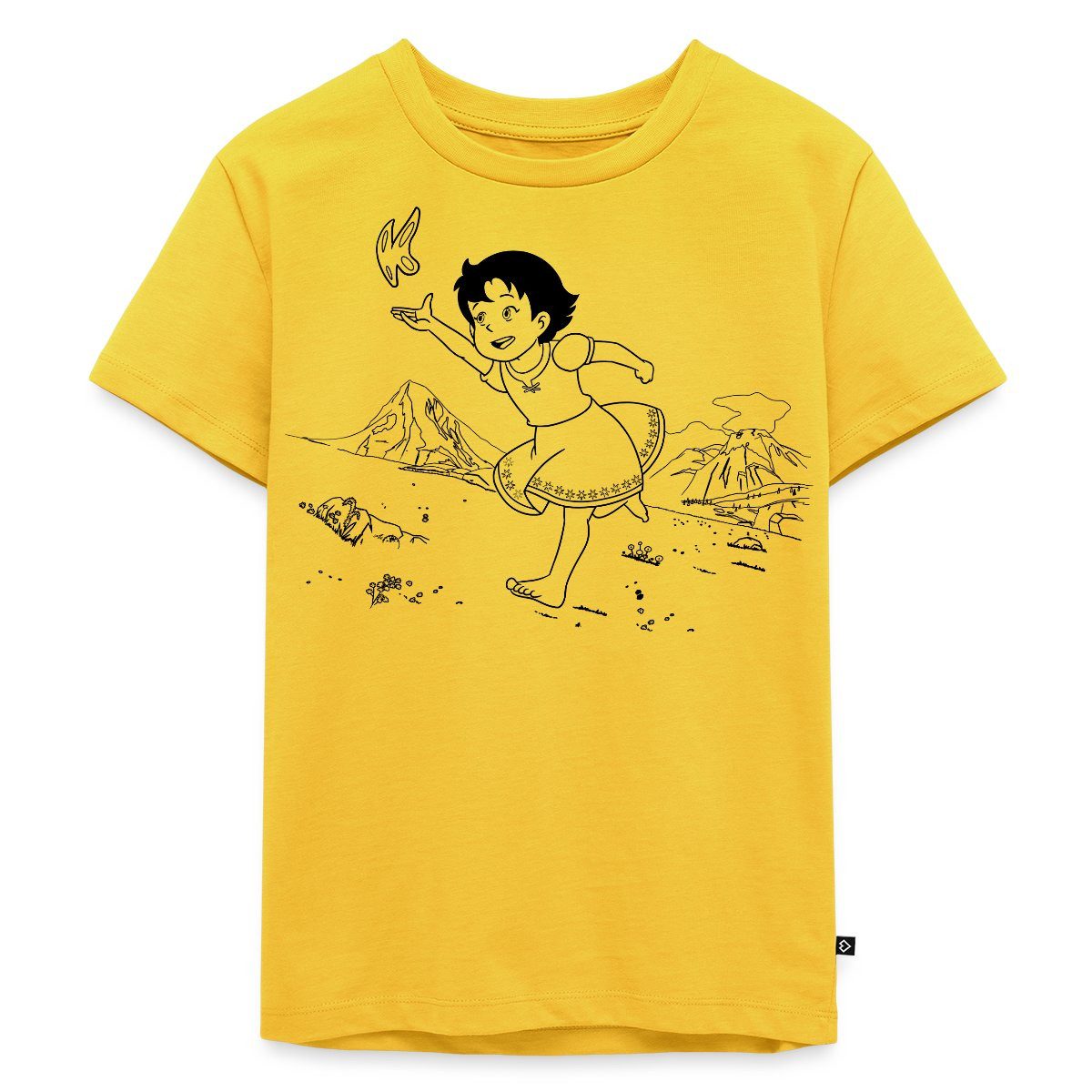 T-Shirt Heidi Rennt Mit Schmetterling Kinder Premium T-Shirt