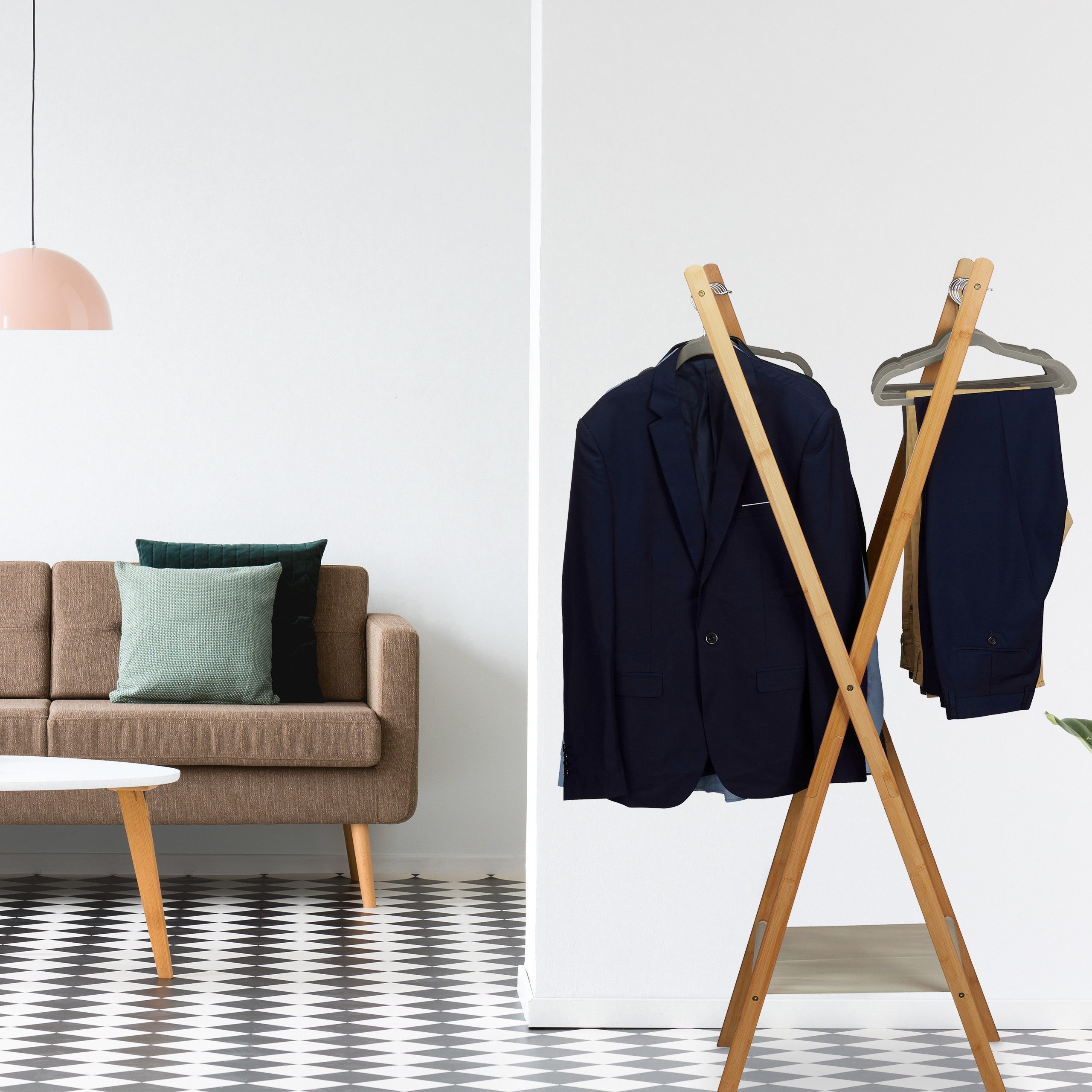 relaxdays Kleiderbügel Samt Kleiderbügel Set, (20-tlg), günstig online kaufen