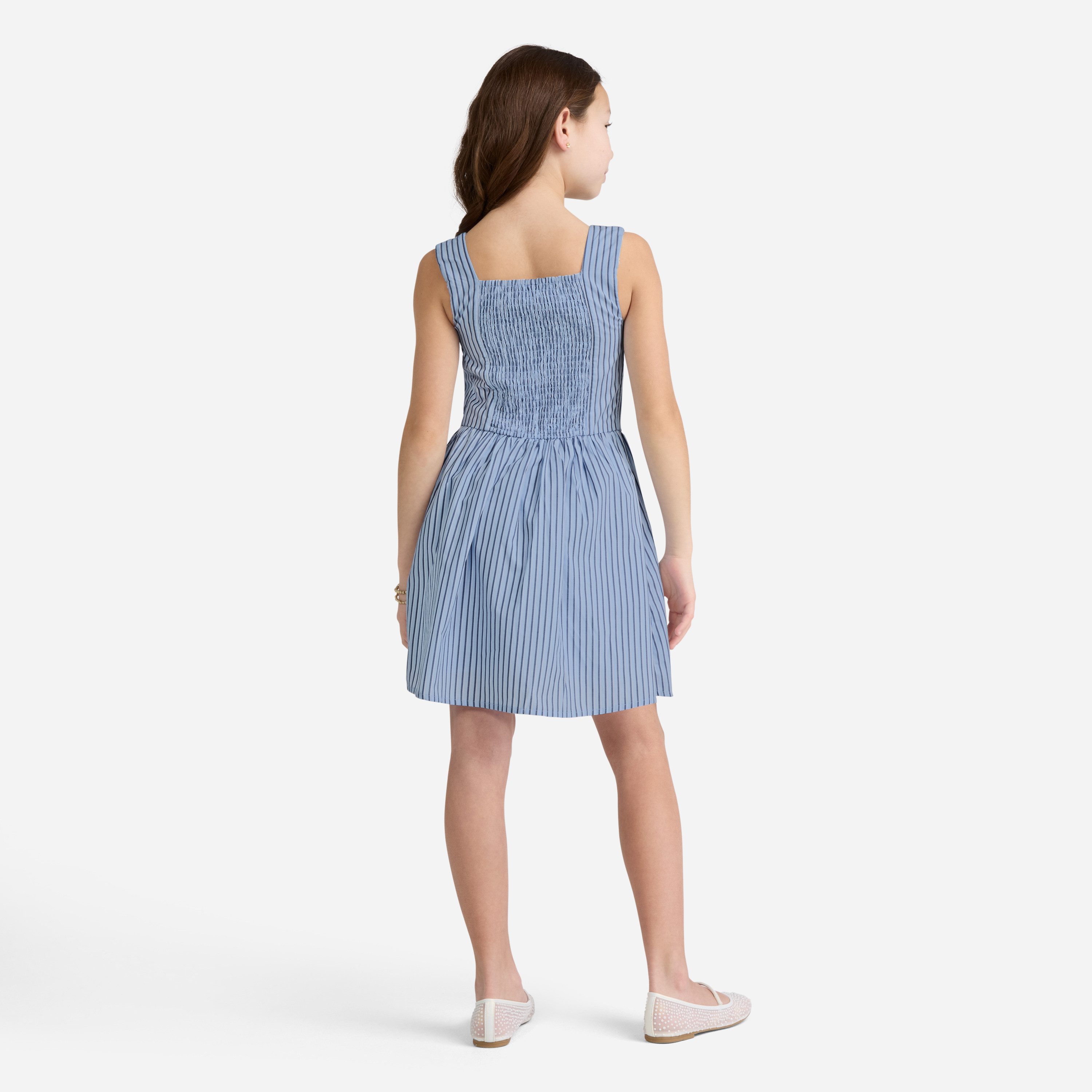 Abercrombie Kids Midikleid AFG FAUX BUTTON-THROUGH MINI D im Streifen-Look und ärmellos, für Girls – Bild 2 von 5