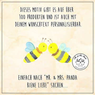 Mr. & Mrs. Panda Glas Biene Liebe - Transparent - Geschenk, Ginglas mit Spruch, Ginglas, Gi, Premium Glas, Magisches Design