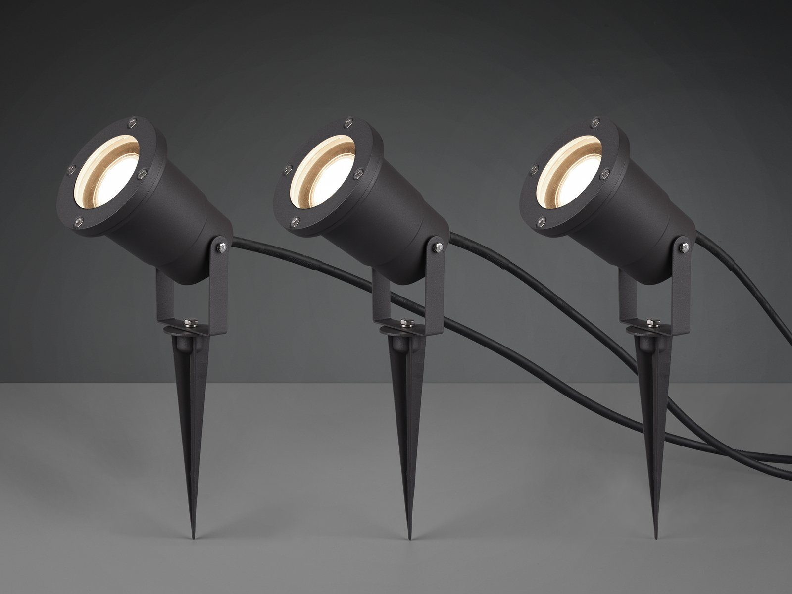 TRIO Leuchten LED Gartenstrahler, LED wechselbar, Warmweiß, 3er Set Baum-st günstig online kaufen