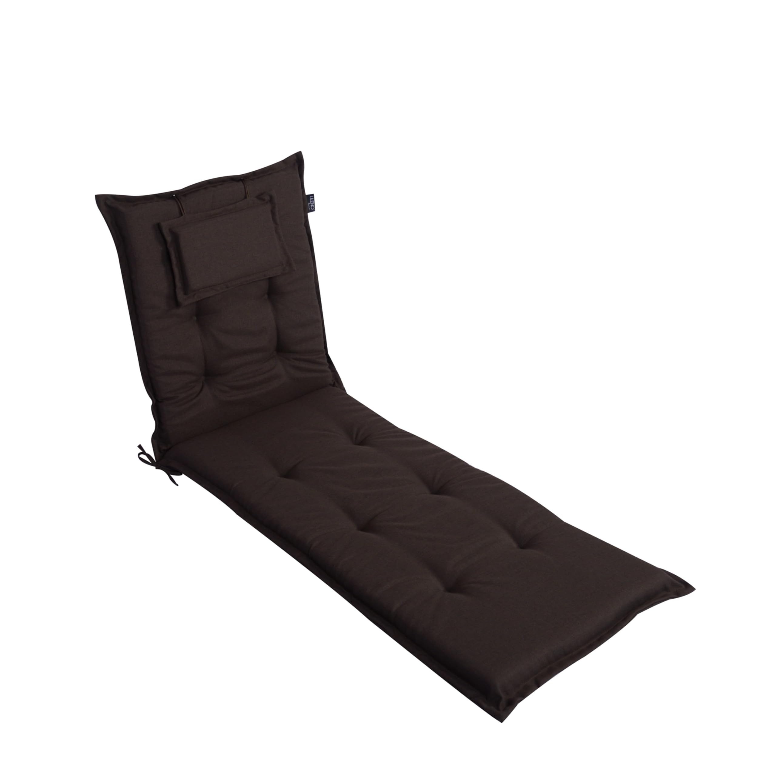 LILENO HOME Liegenauflage perfekt für Strandliegen, Sonnenliege Auflage, Gartenliege Auflage, (1er Set), Polsterauflage Chocolate, Auflagen für Gartenliegen