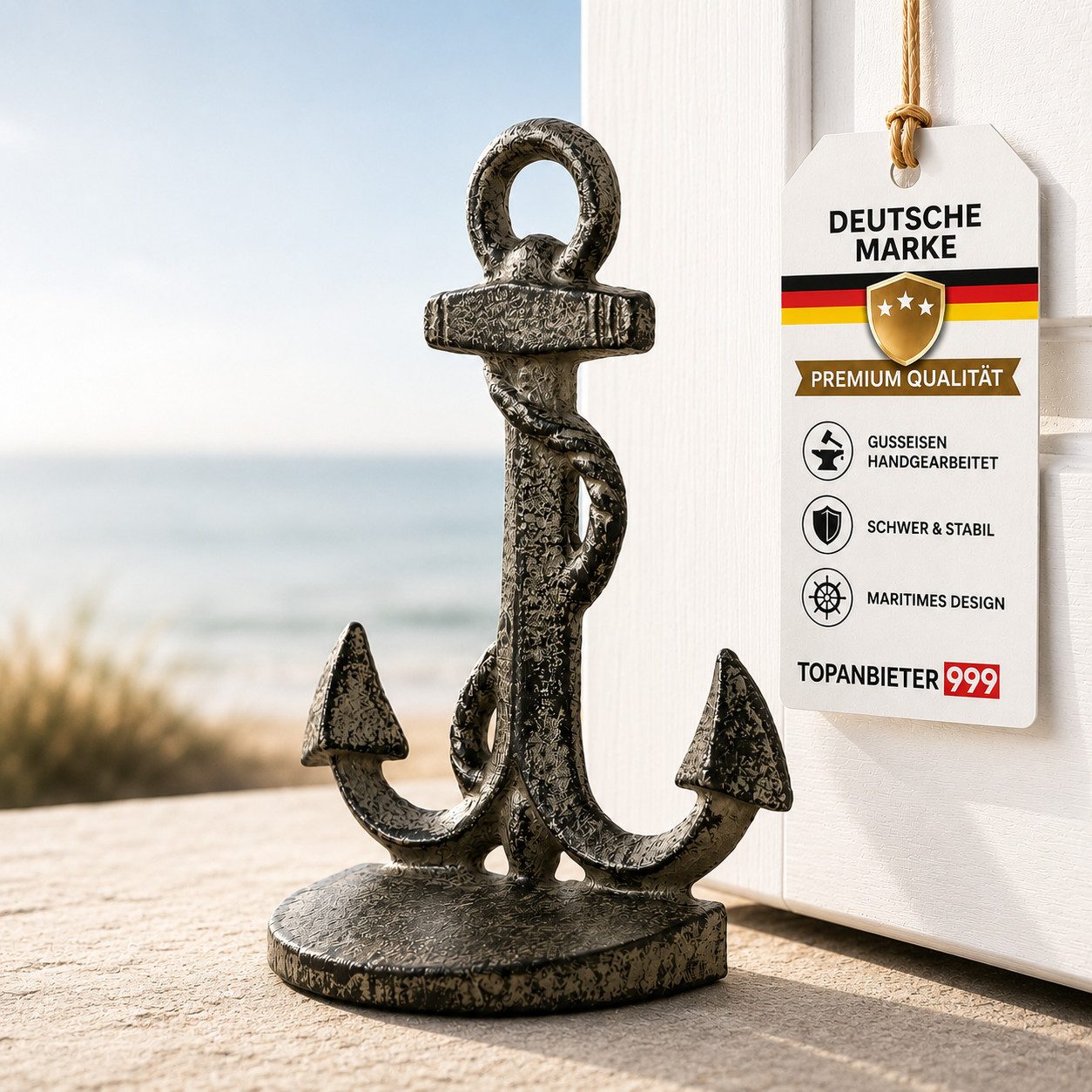 Topanbieter999 Türstopper, Handgearbeitet aus Gusseisen Outdoor geeignet