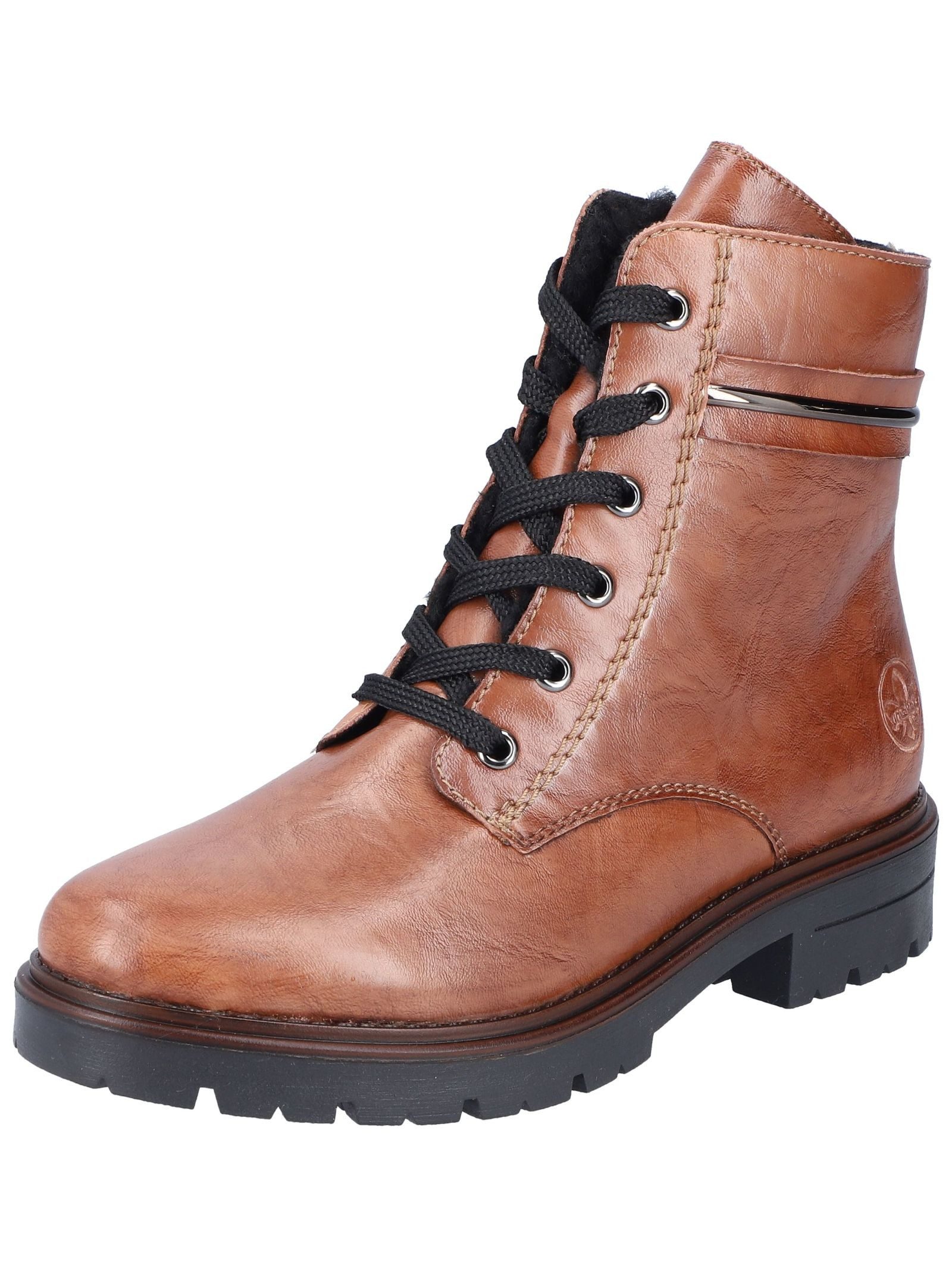 Stiefelette Lederimitat Schnürstiefelette