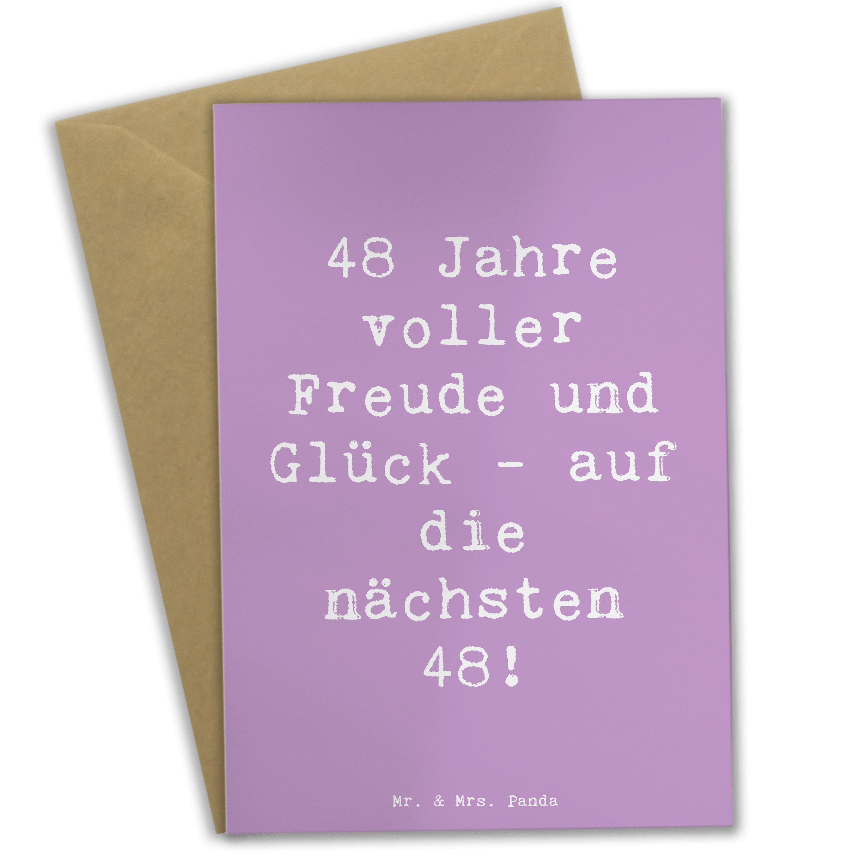 Grußkarte Spruch 48. Geburtstag Freude - Lavendeltraum - Geschenk, Geburtstag G