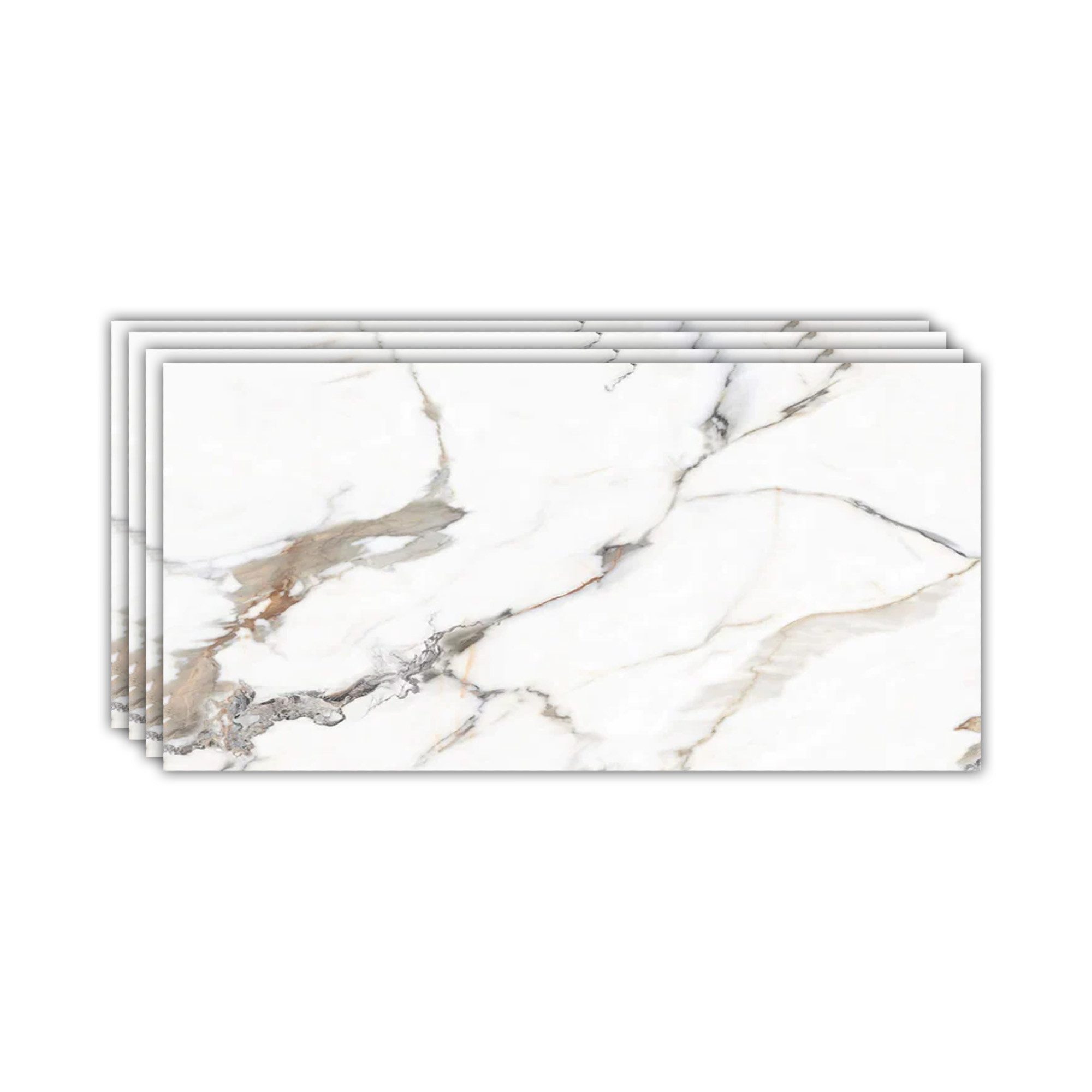 IZODEKOR 3D Wandpaneel IZODEKOR Wandverkleidung Marmoroptik 120x60cm Alternative zu Badfliese, Direkt auf Fliesen montierbar, fleckenabweisend