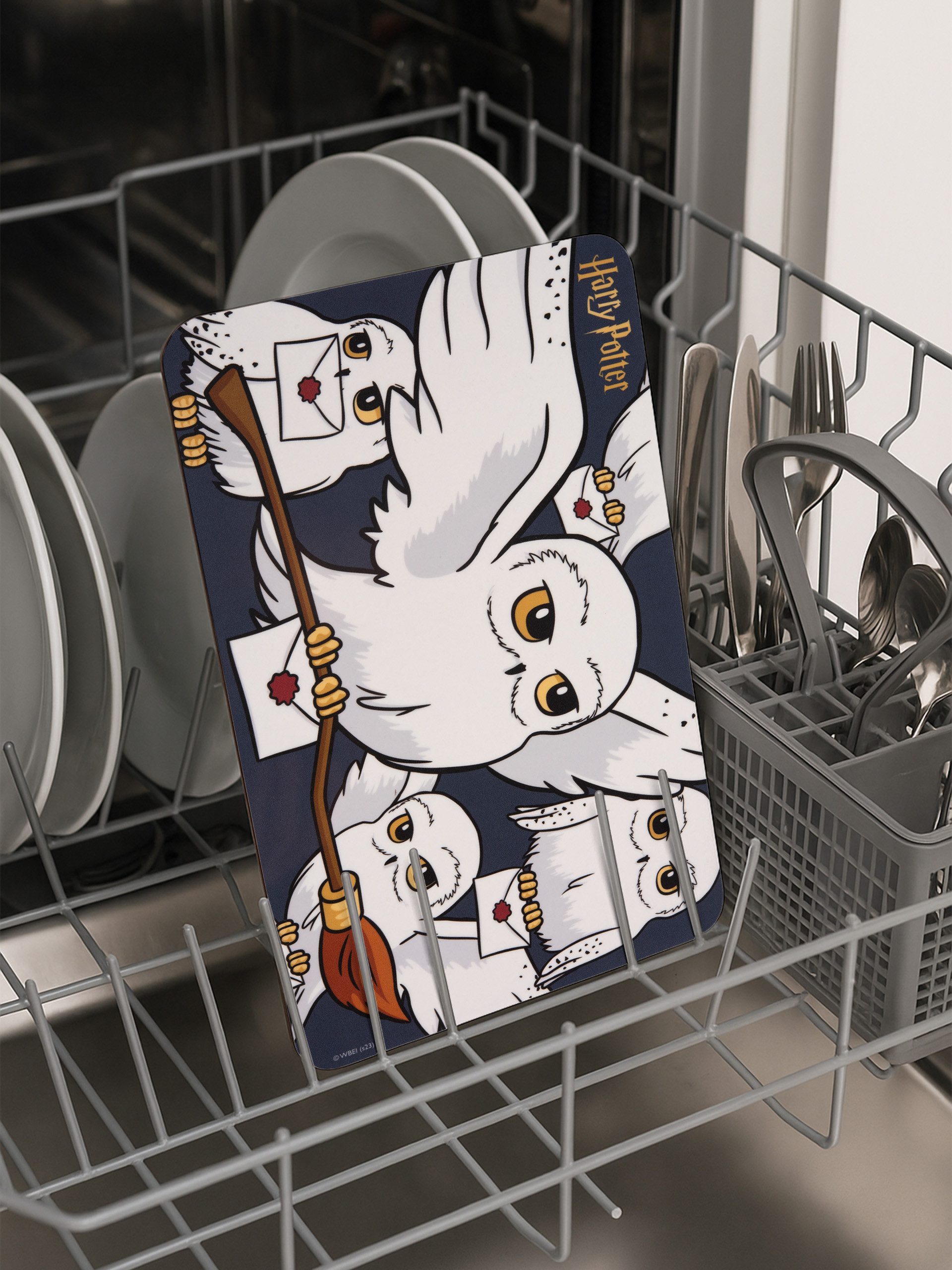 United Labels® Frühstücksbrett Harry Potter - Hedwig - allover, Resopal