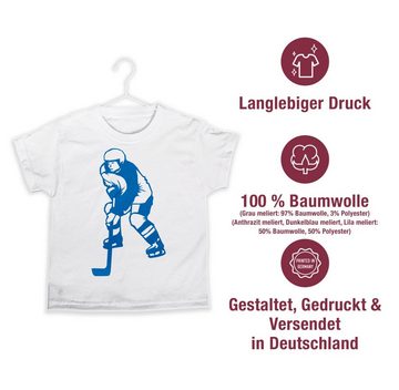 Shirtracer T-Shirt Eishockeyspieler blau (1-tlg) Kinder Sport Kleidung