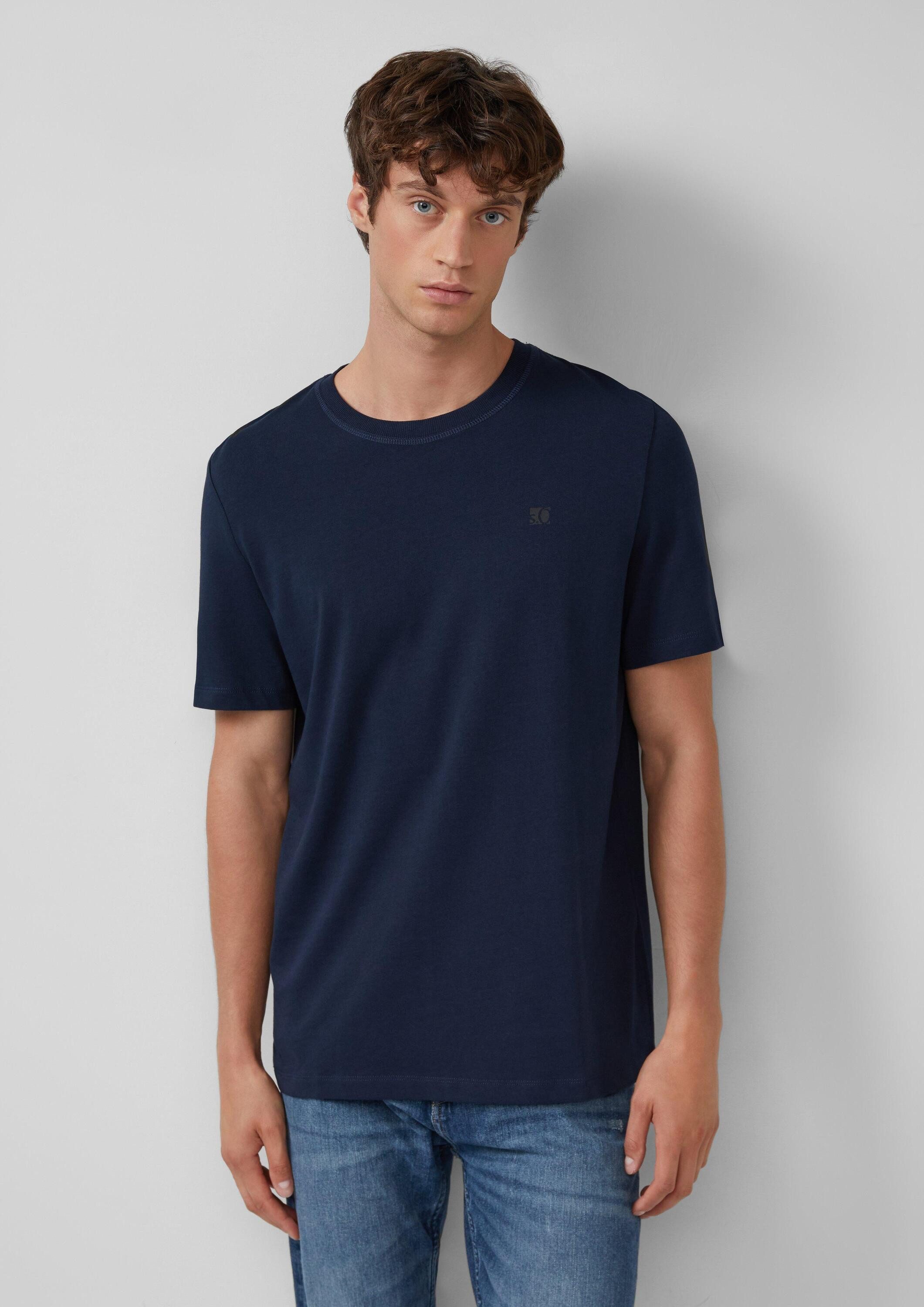 s.Oliver Kurzarmshirt T-Shirt Heavy Jersey T-Shirt mit Crew Neck und Logo-P günstig online kaufen