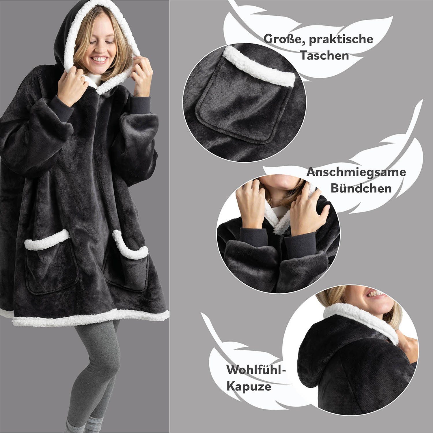 Blumtal Hoodie Ärmeldecke Unisex OEKO-TEX zertifiziert