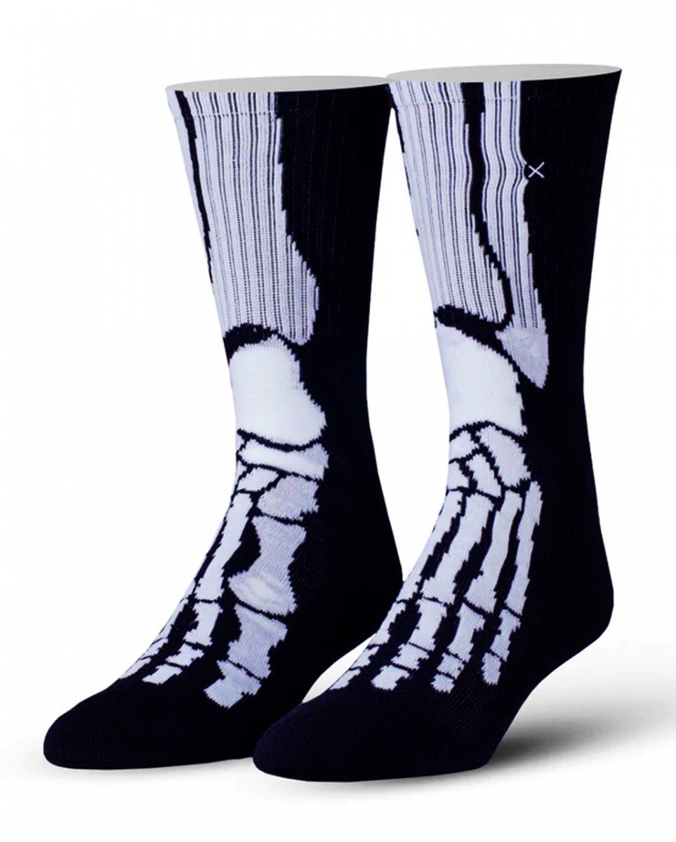 Horror-Shop Dekofigur Skelett Strick Socken für Halloween & Gothics
