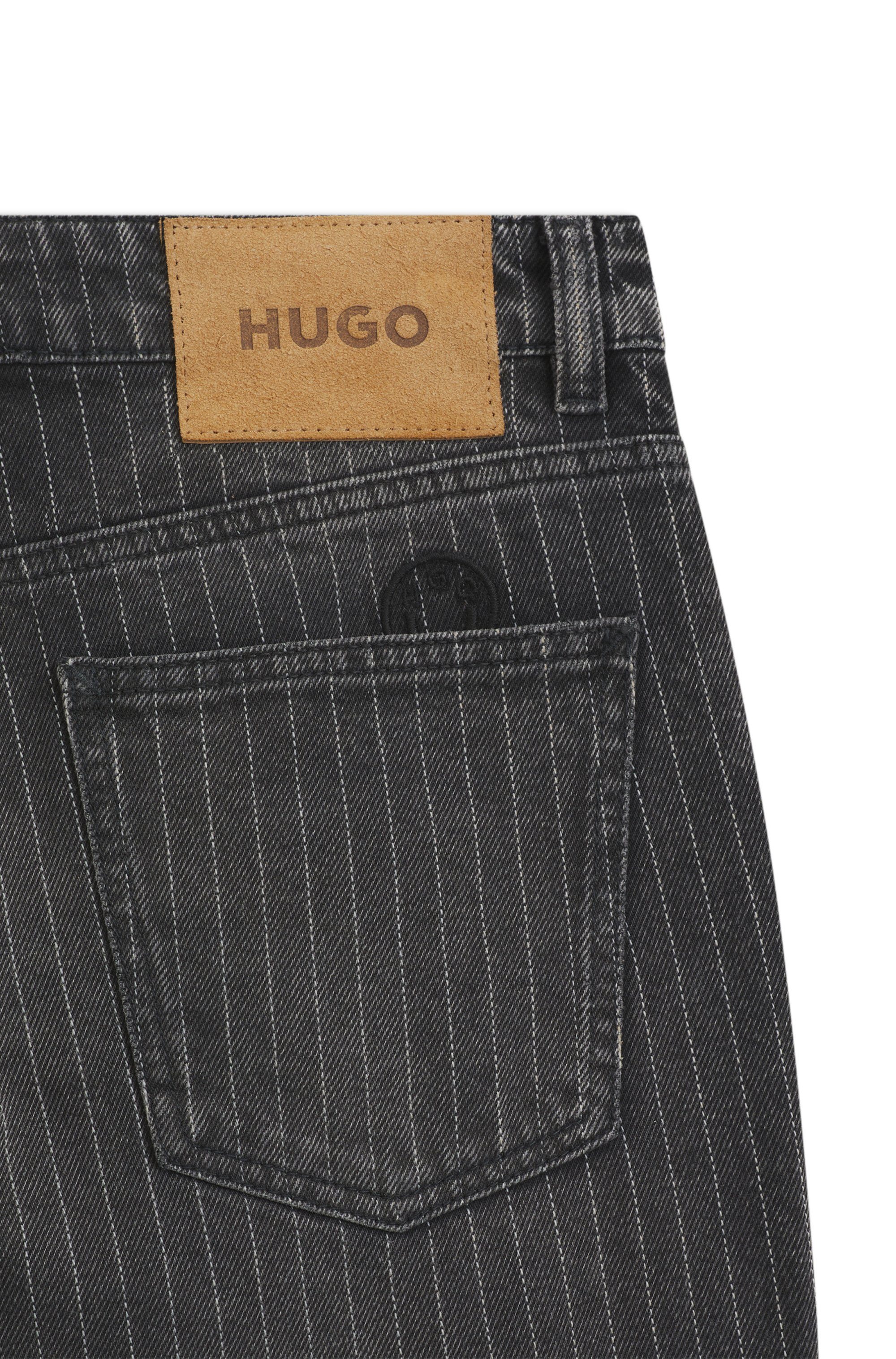 HUGO Bootcut-Jeans Gelissa mit Nadelstreifen, Mid Rise – Bild 5 von 5
