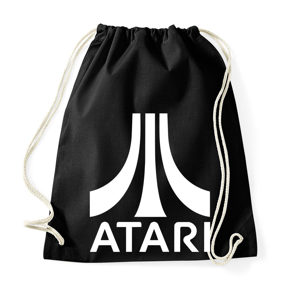 Blondie & Brownie Turnbeutel Turnbeutel mit Retro Gaming Print Baumwolle Kordelzug robust (Einzeln, Einzelartikel), Turnbeutel mit Retro Gaming Print Baumwolle Kordelzug robust