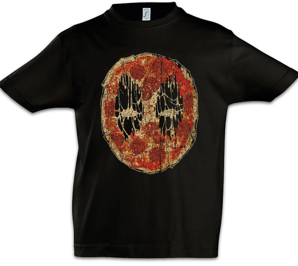 Print-Shirt Dead Pizza Face Kinder T-Shirt Mutant Deadpool Food Italia Pizzeria