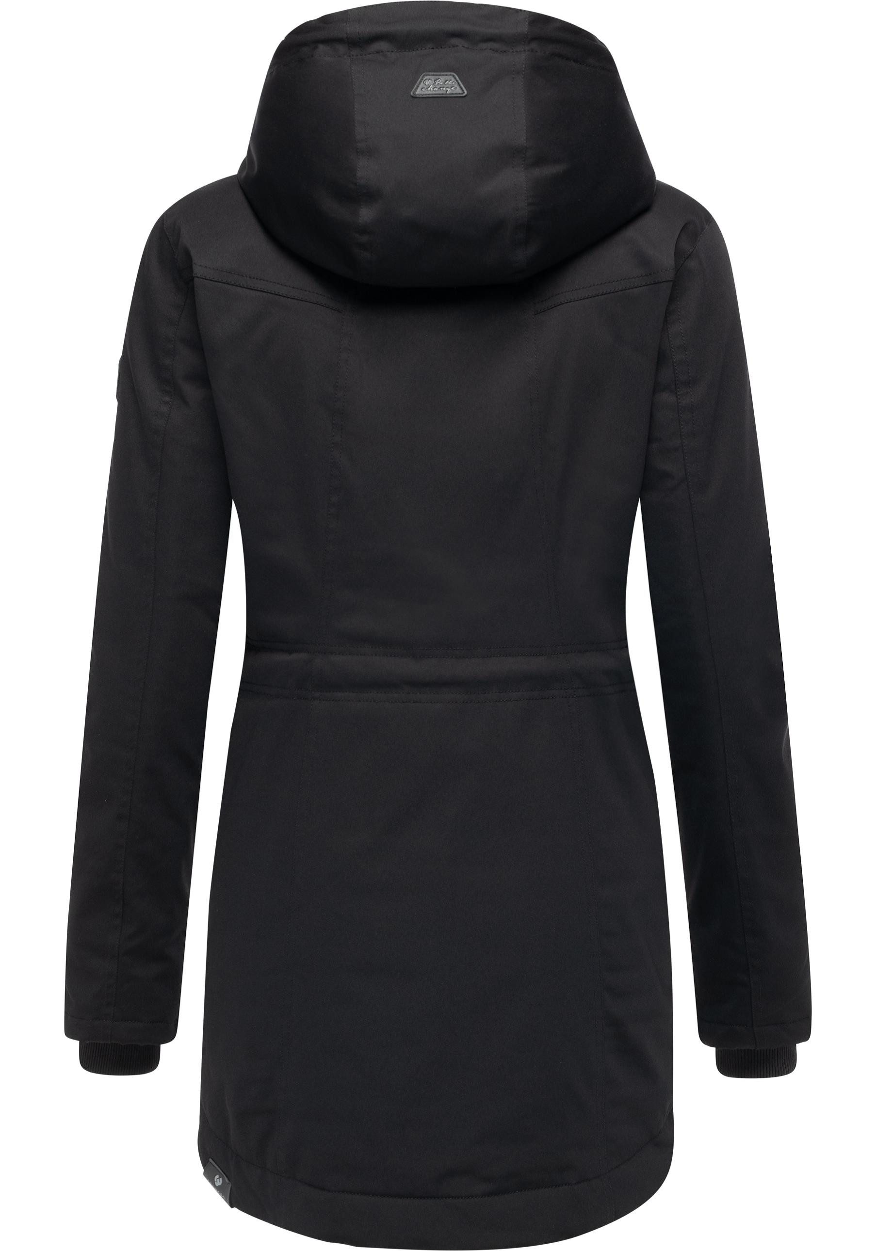 Ragwear Kurzmantel Ellsa YOUMODO Winterparka mit auffälligen Taillenzugkordeln und Kapuze – Bild 3 von 5
