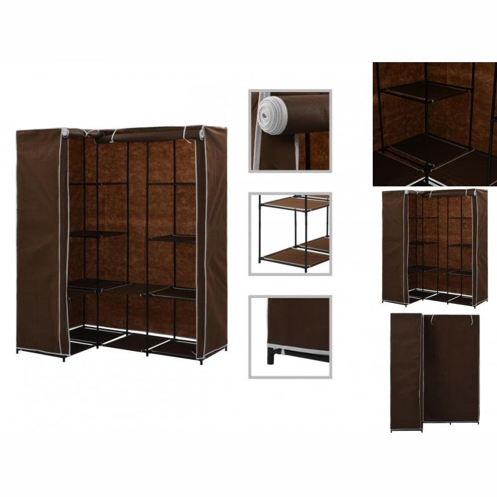 vidaXL Kleiderschrank Eckkleiderschrank Braun 130 x 87 x 169 cm