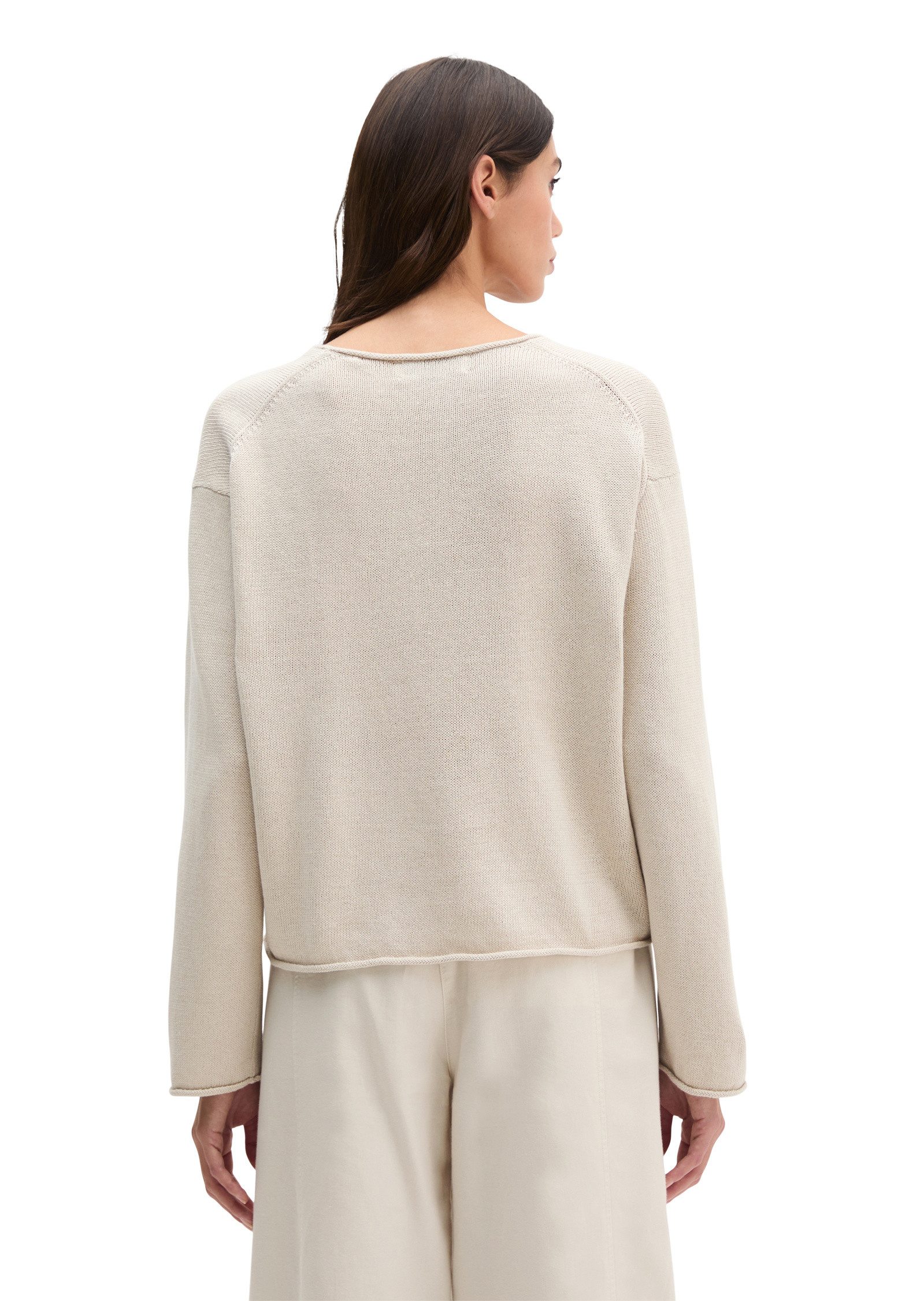 Marc O'Polo Strickpullover aus Organic Cotton-Leinen-Mix
