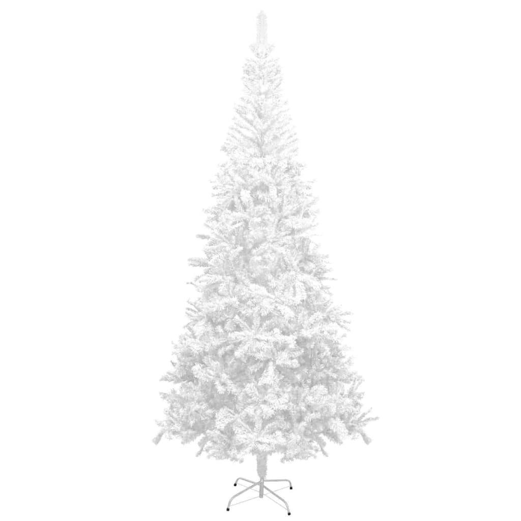 Weiß Künstlicher L Künstlicher 240 vidaXL Weihnachtsbaum mit cm Weihnachtsbaum Beleuchtung Kugeln