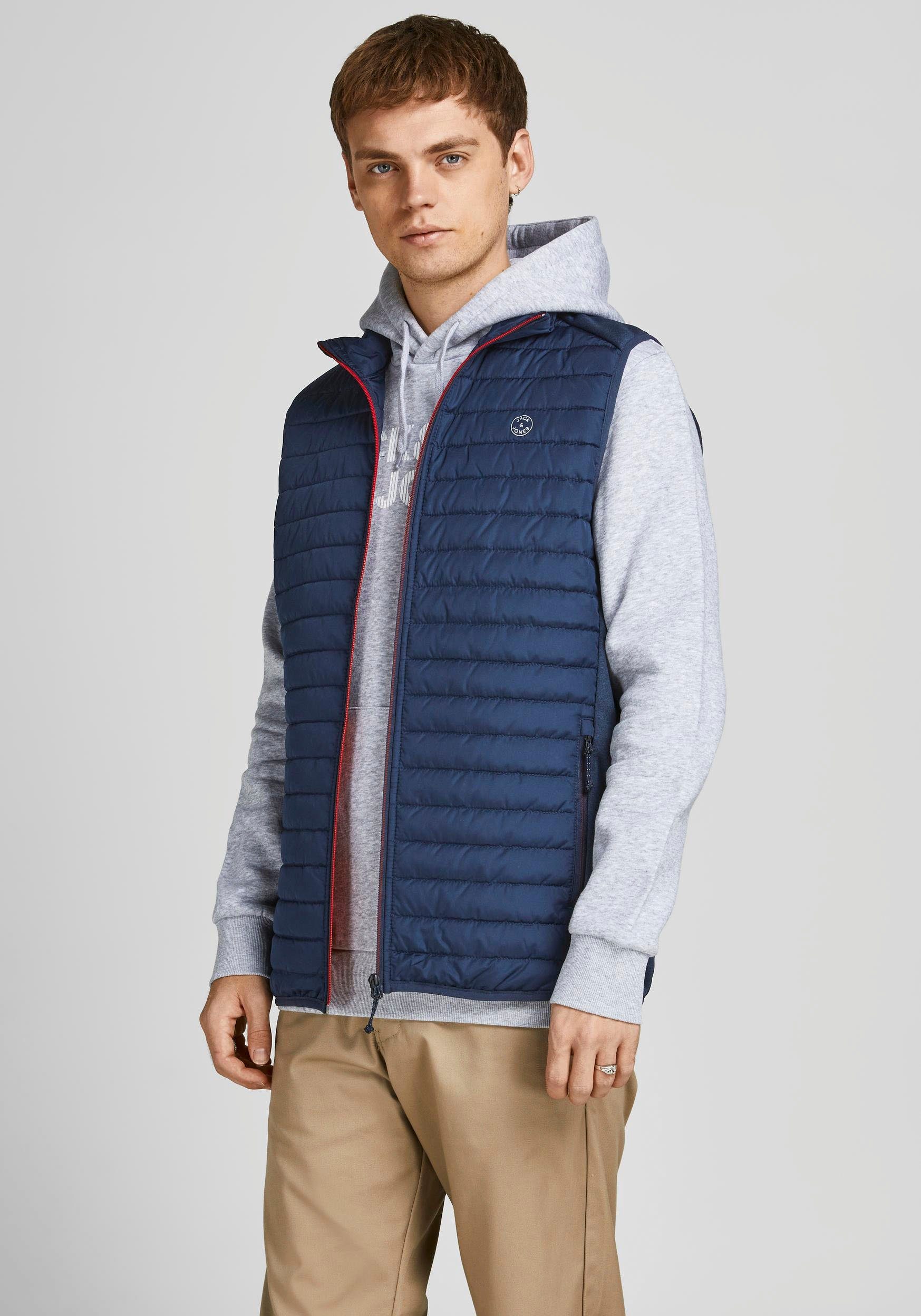 Jack & Jones Steppweste MULTI BODYWARMER COLLAR navy