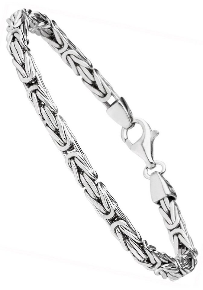 JOBO Armband, Königsarmband 925 Silber 21 cm, Länge ca. 21 cm, Kettenstärke  ca. 3,9 mm