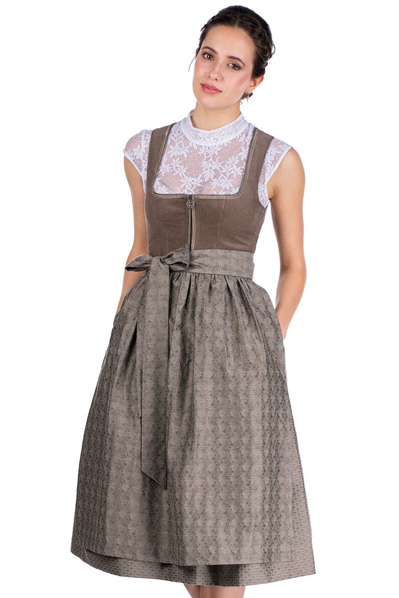 MarJo Dirndl Cord Dirndl 2tlg. - MARILENA - khaki/taupe günstig online kaufen