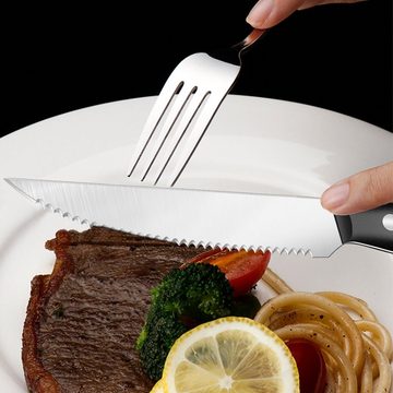 KEENZO Besteck-Set 36teiliges Essbesteck Set mit Steakmesser Messer Gabel Löffel (36-tlg), 6 Personen, Edelstahl