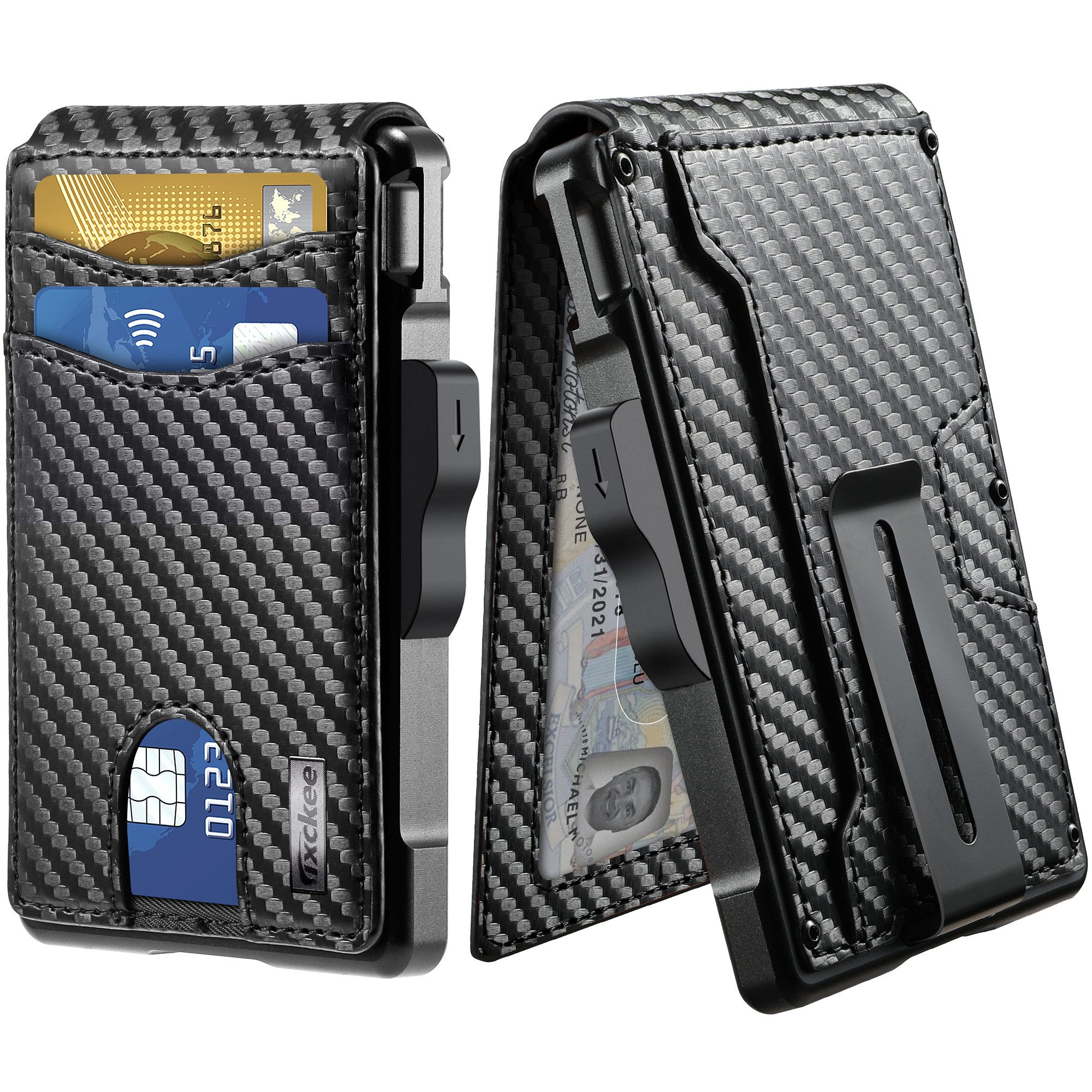 Fyrove Geldbörse 2026 Neu Geldbeutel Herren Slim Wallet mit RFID-Schutz (Premium Leder Portemonnaie Herren mit Munzfach, Tragbar und, Langlebig Brieftasche Herren), Mini Kreditkartenetui Kartenetui Manner), Vatertags- und Muttertagsgeschenke
