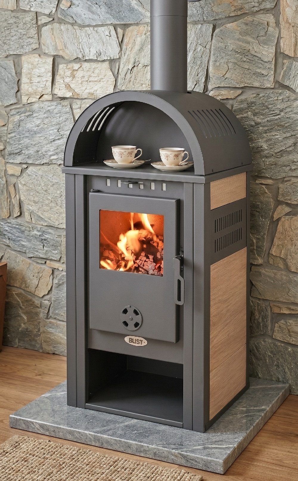 Blist Kaminofen Vienna S 4.0 Keramik Creme, 7,5 kW