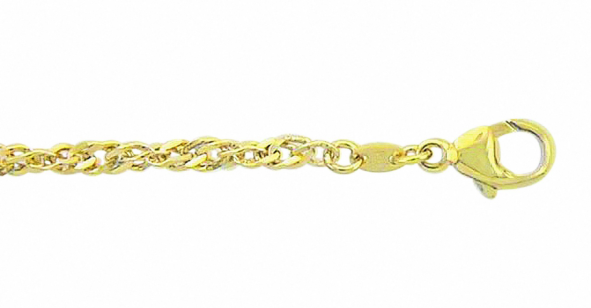 Adelia´s Goldkette Damen 333 Gold Singapur Halskette 42 cm Ø 3,4 mm, Goldschmuck für Damen