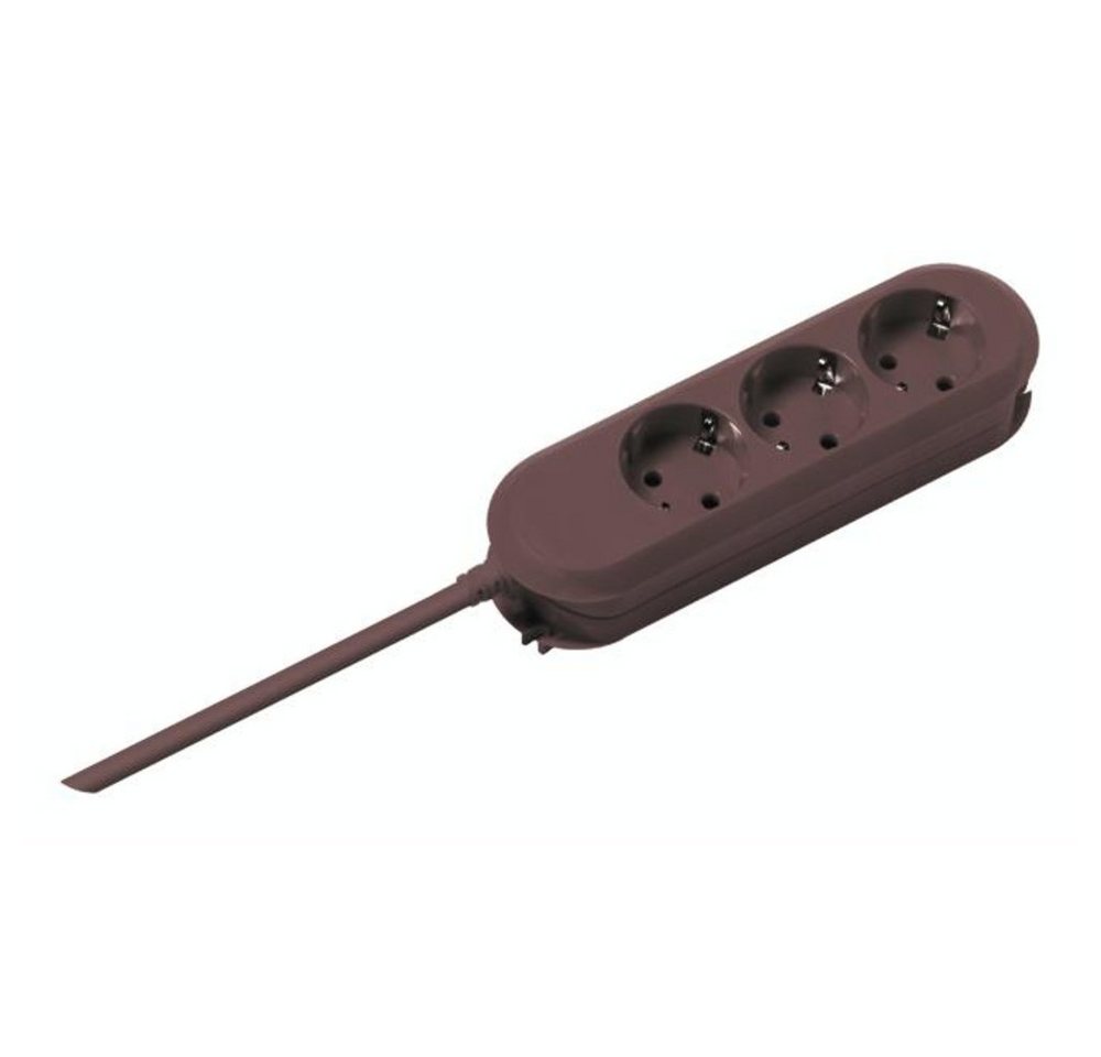 Bachmann Bachmann 388.471 Steckdosenleiste Braun Schutzkontakt 1 St. Steckdosenleiste (Kabellänge 3.00 m)
