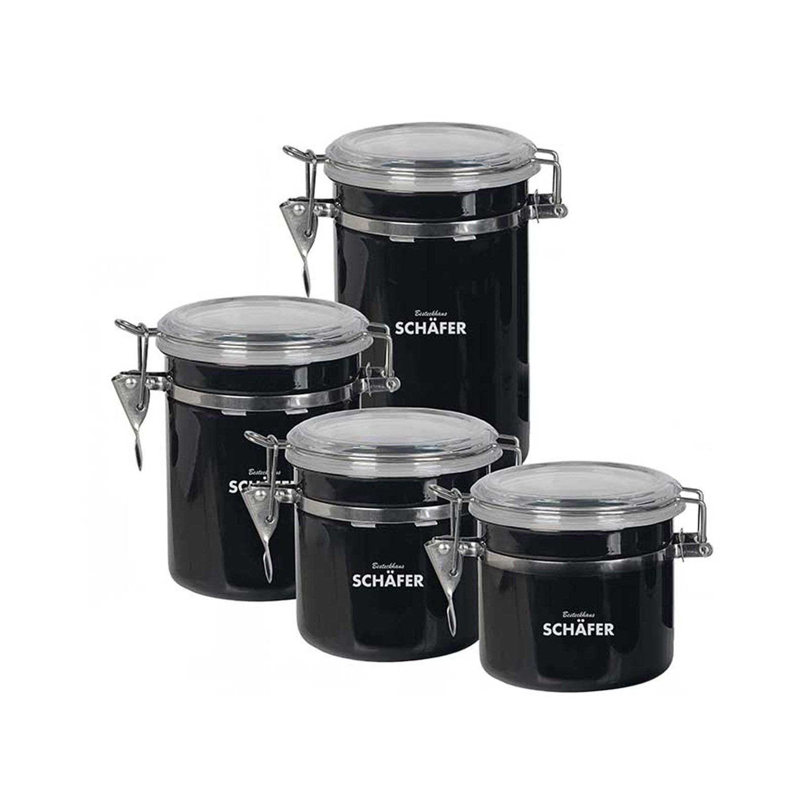 Neuetischkultur Vorratsdose Vorratsdosen 4er-Set Metallic, Edelstahl, (Set, 4-tlg., 4 Dosen in verschiedenen Größen), Lebensmitteldose