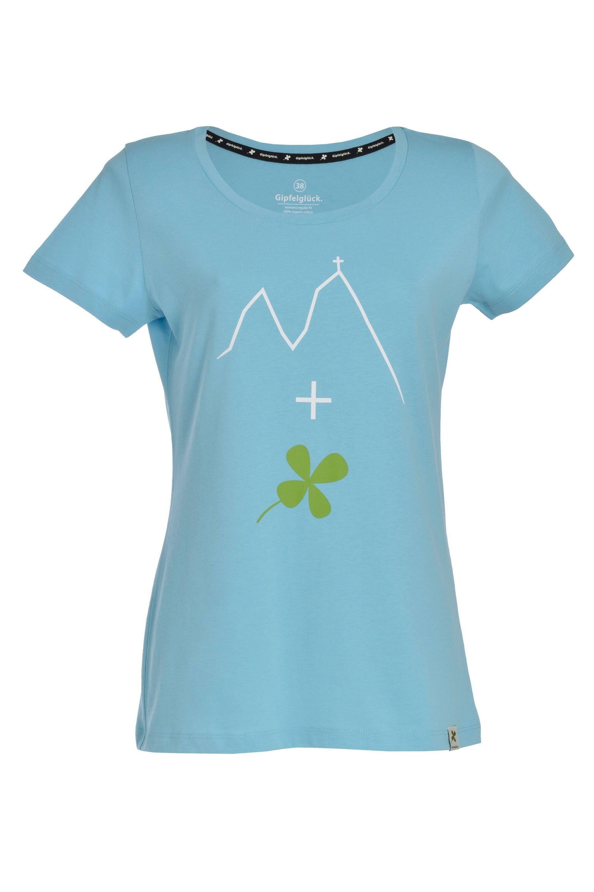 Gipfelglück T-Shirt Brigida Blue Damen, für aus Light Bio-Baumwolle