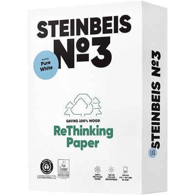 STEINBEIS Recyclingpapier Pure White, Format DIN A4, 80 g/m², 90 CIE, 500 Blatt
