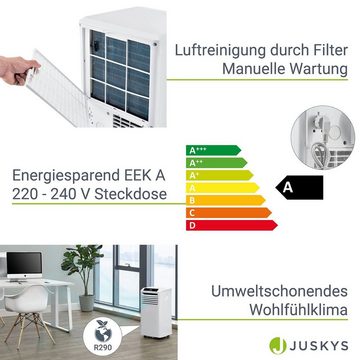 Juskys Klimagerät MK950W2, Klimaanlage mit Fernbedienung, Timer und Temperatureinstellung