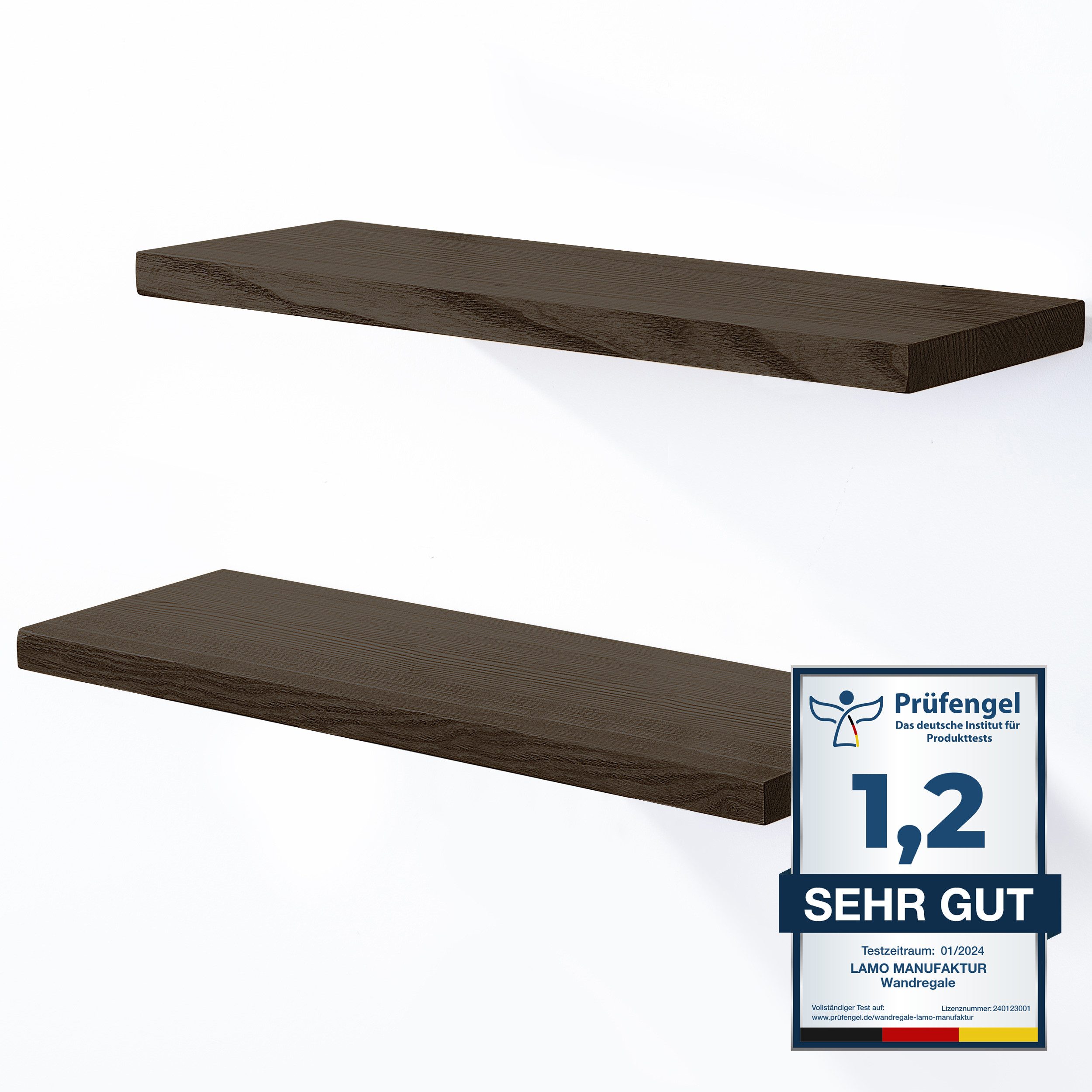 LAMO Manufaktur Wandregal LAMO Manufaktur 2 Stück Wandregal aus Holz 2x 42c günstig online kaufen