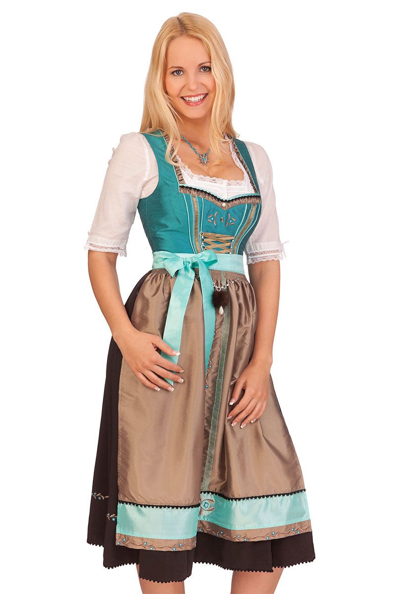Dirndl Midi Dirndl 2tlg. - ROSEMARIE/MIDI - türkis