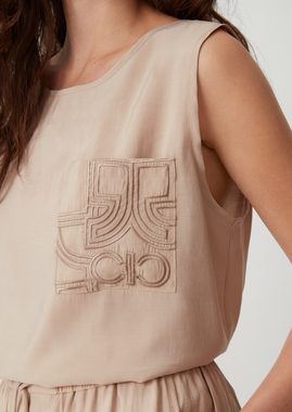 comma casual identity Blusentop Bluse aus Modalmix Logo, Stickerei