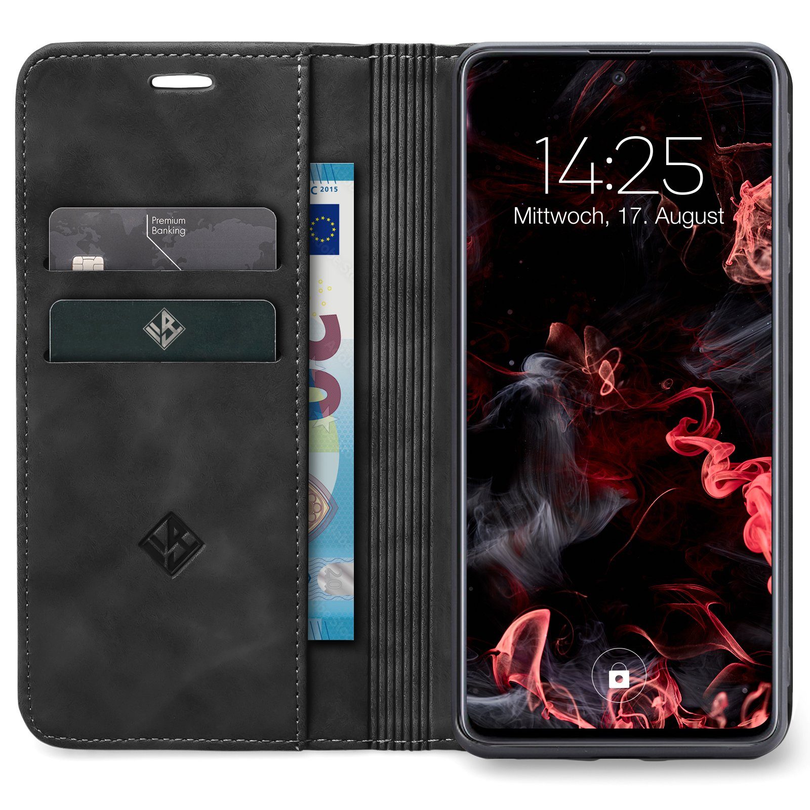 Tec-Expert Handyhülle Tasche Hülle für Xiaomi Redmi Note 13 5G 6.67 Zoll, 6.67, Cover Klapphülle Case mit Kartenfach Fliphülle aufstellbar