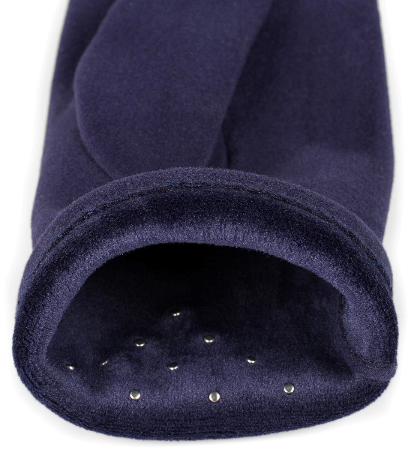 Dunkelblau und Handschuhe mit styleBREAKER Fleecehandschuhe Touchscreen Strass Perlen