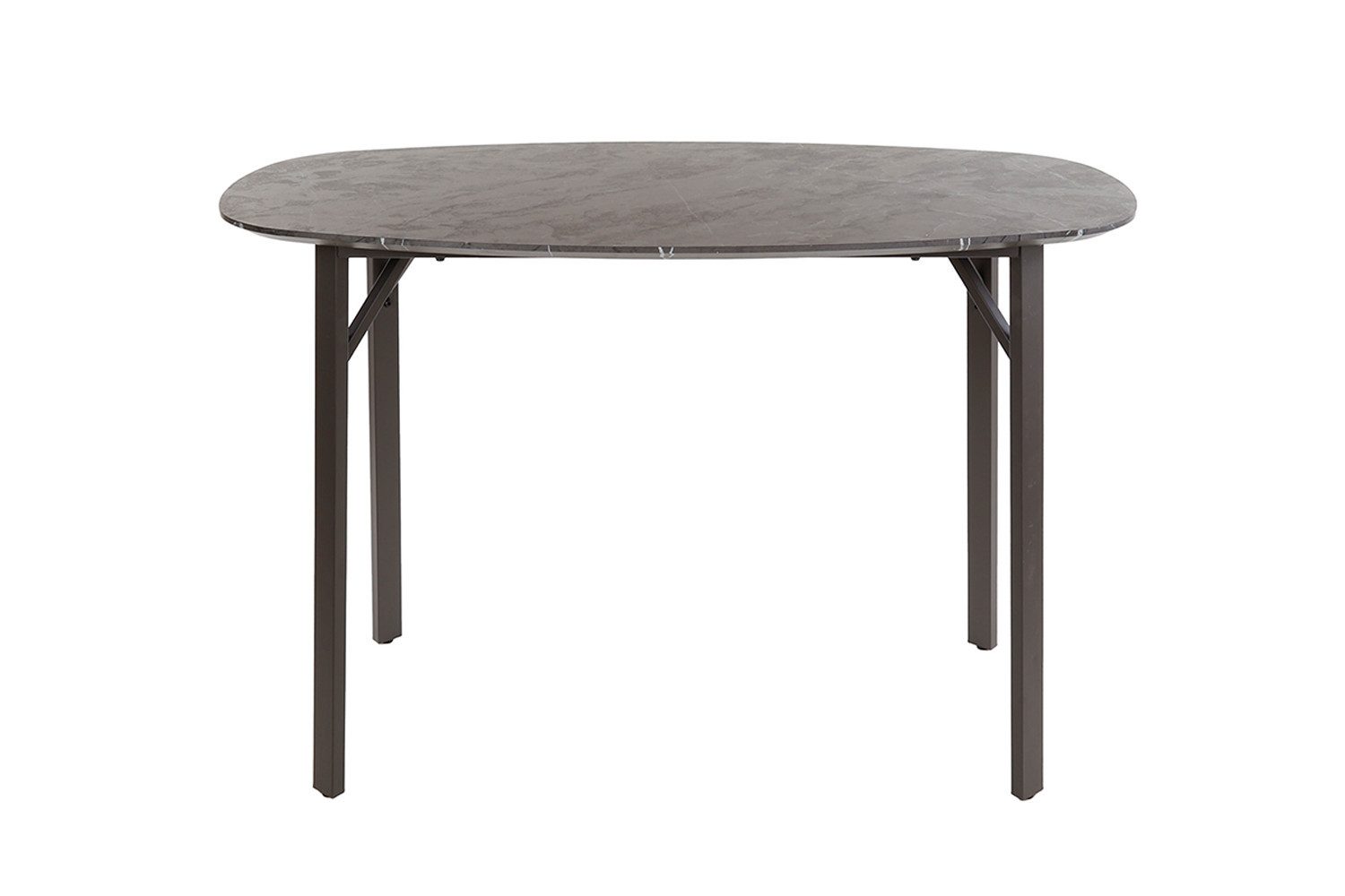 KAWOLA Stehtisch SESTA, Stehtisch Kunststoff Keramikoptik oval schwarz