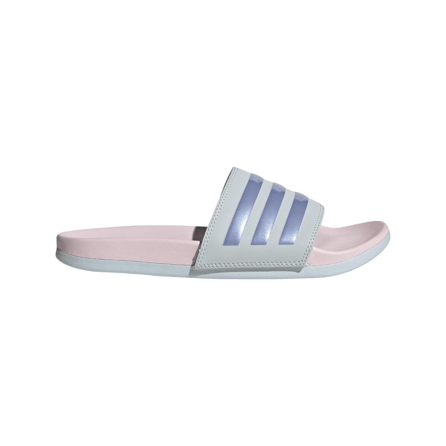 adidas Performance Adilette Comfort Slides - 3-Streifen - blau/pink Damen Badeschuh