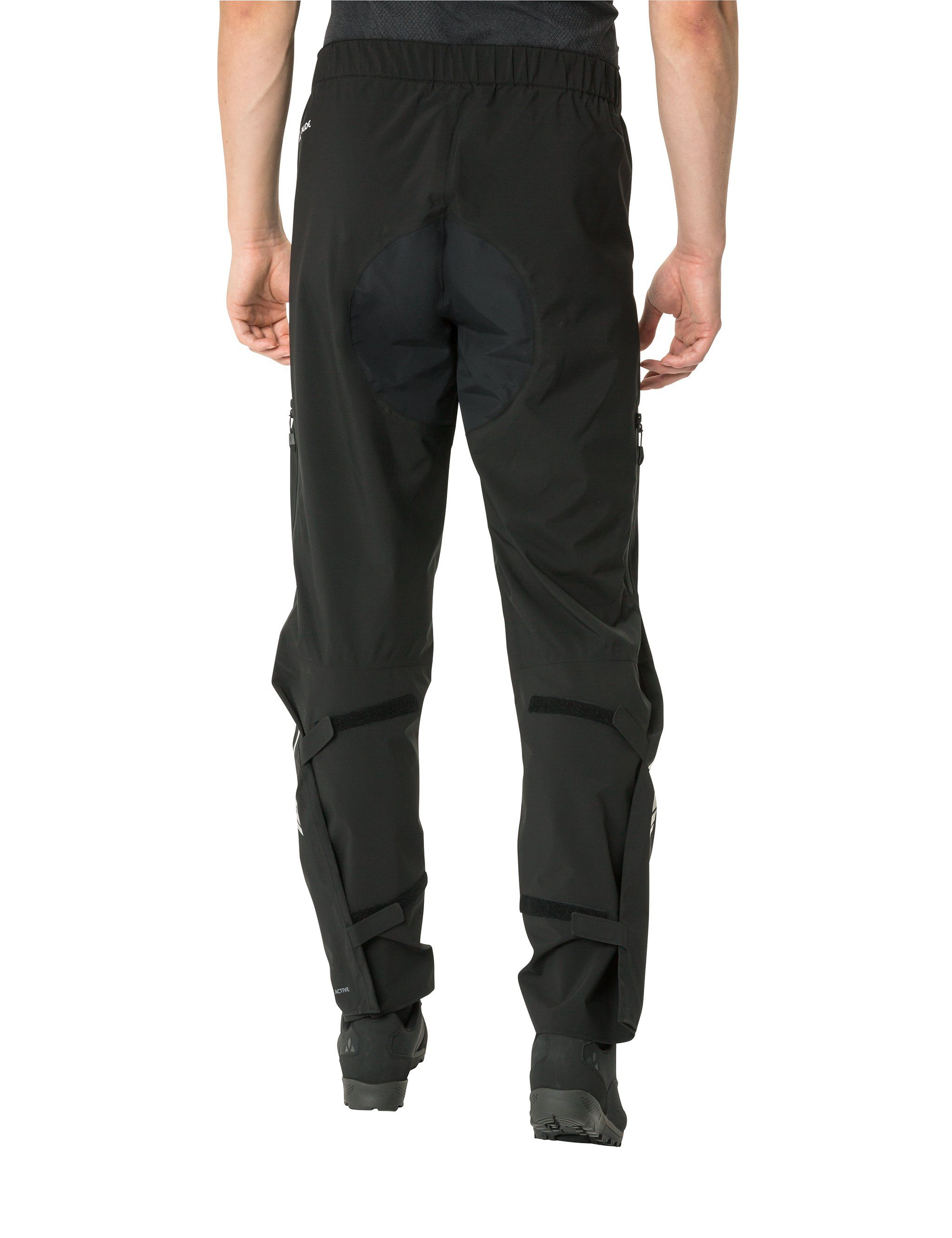 black Pants (1-tlg) Rain VAUDE Grüner Funktionshose Men's Knopf Moab