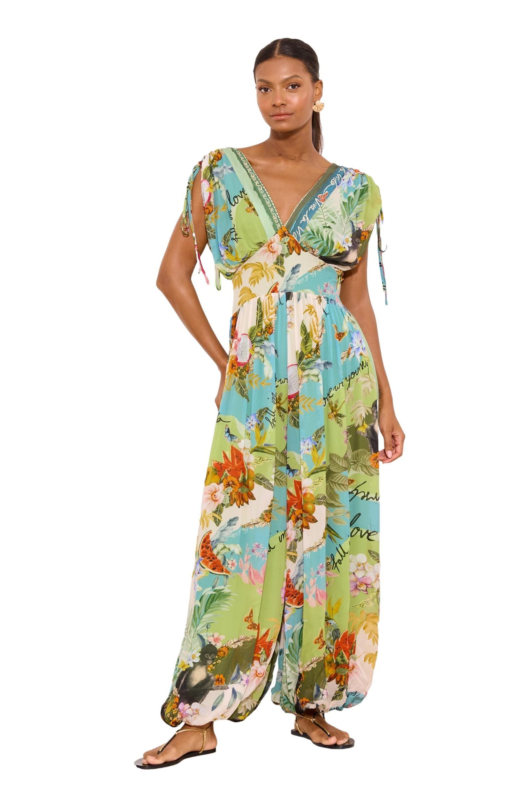 LIPSY Jumpsuit Lipsy Jumpsuit mit Tropenprint, Balloon, Regular (1-tlg)